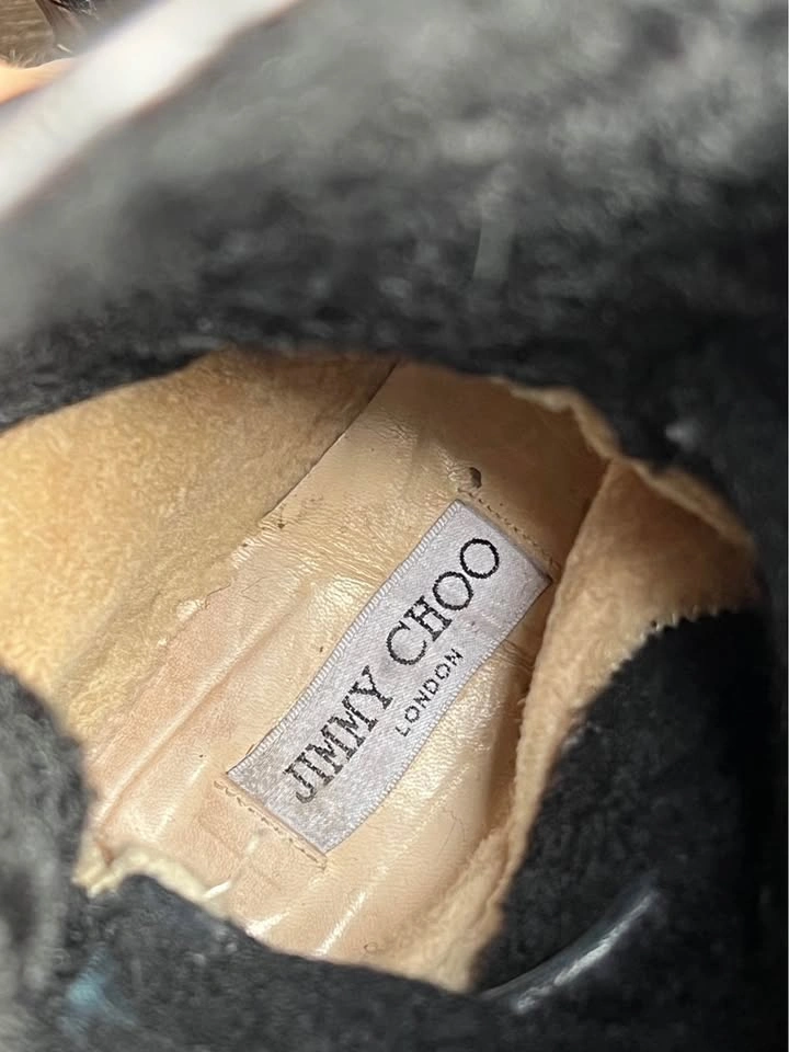 Jimmy Choo Black Leather Moto Boots 39.5 - photo 5