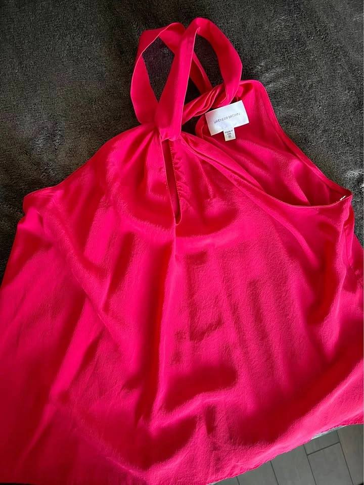 Lavender Brown Silk Top (XS)