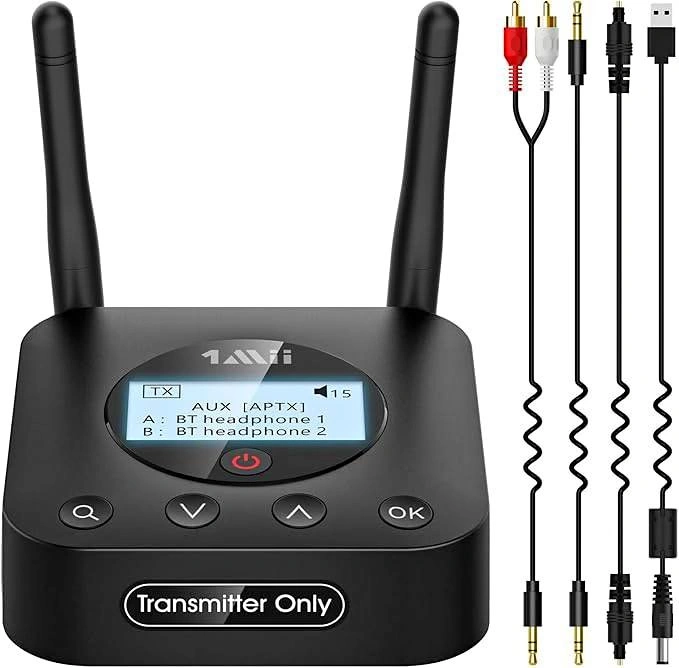 1Mii B06TX+ Long Range Bluetooth 5.2 Transmitter