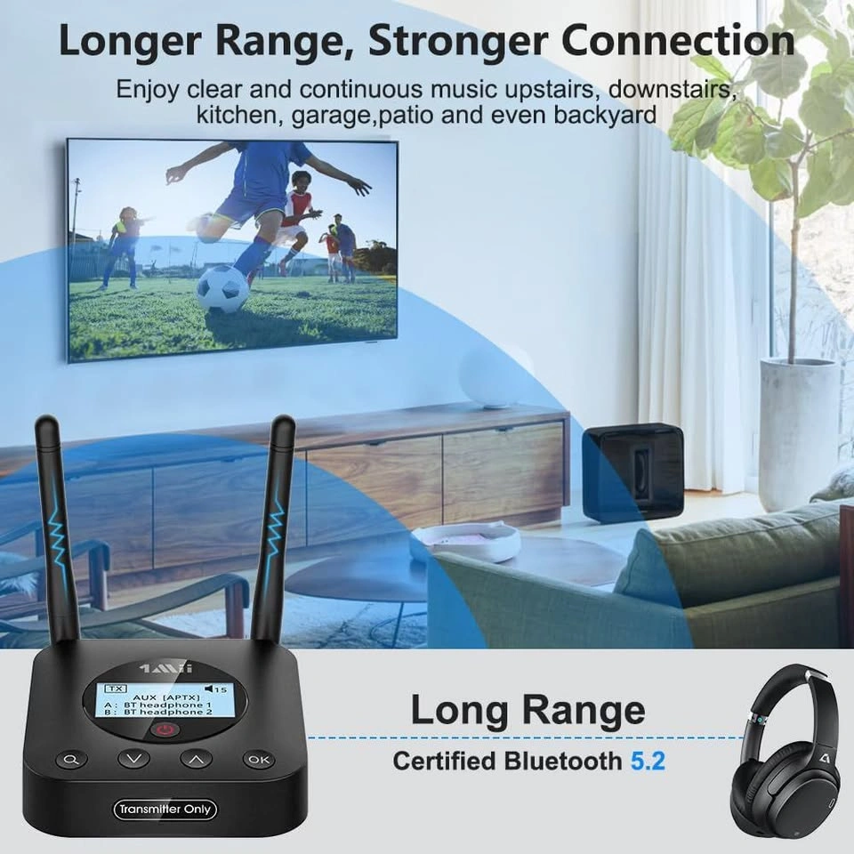 1Mii B06TX+ Long Range Bluetooth 5.2 Transmitter - photo 2