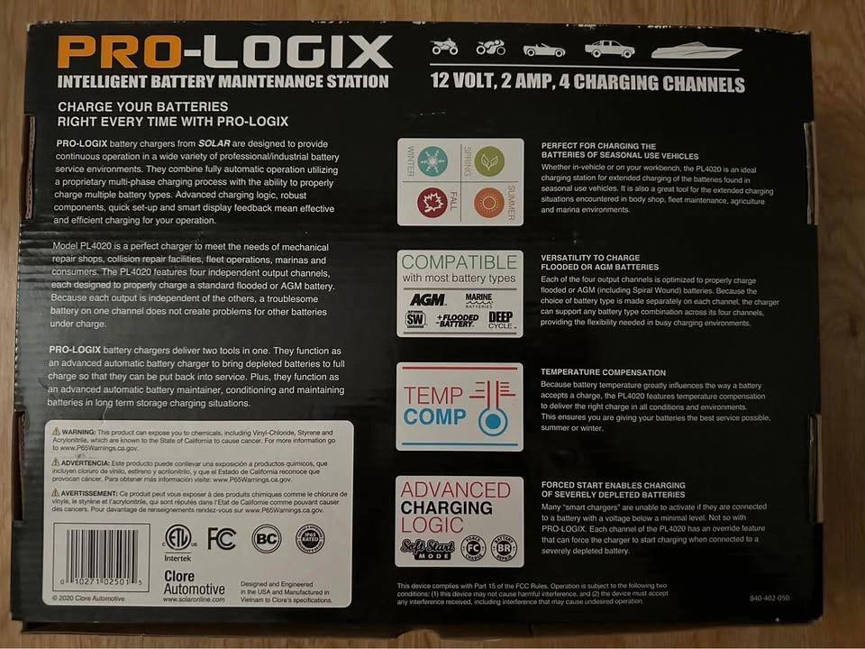 Pro-Logix Intelligent Battery Charger – Charges 4 Batteries at O - photo 2