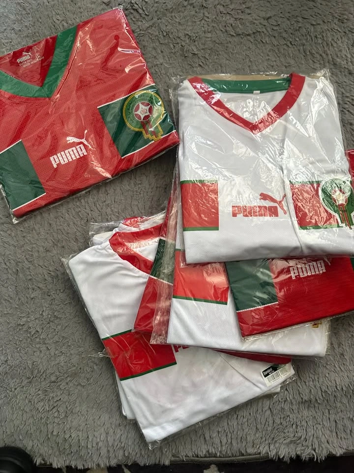 Morocco National Team Jersey - Red and White - Sizes S M L - photo 2