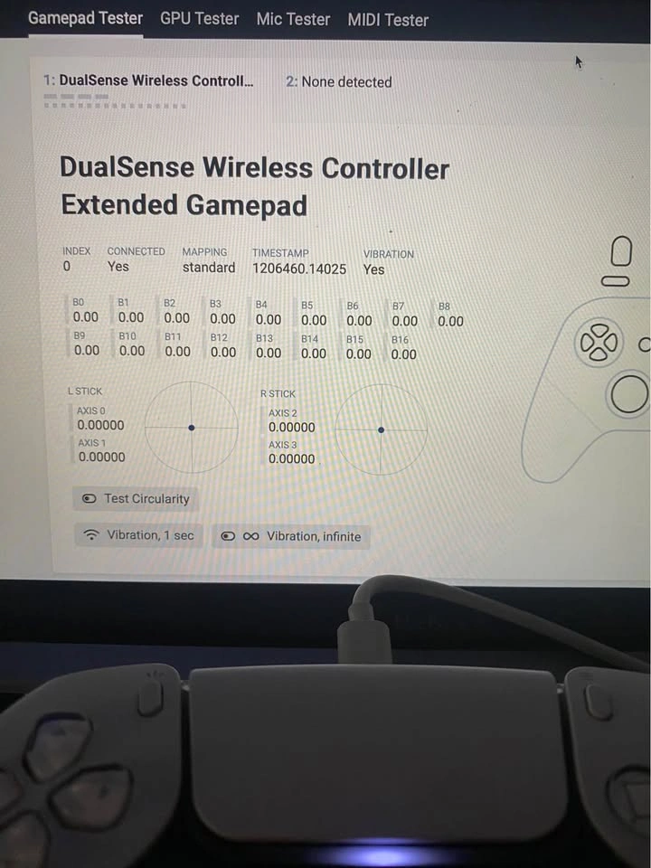 PS5 DualSense Controller White - Perfect Condition - photo 2