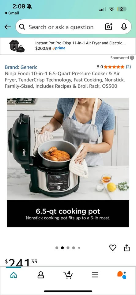 Ninja Foodi 10-in-1 6.5 qt. Pressure Cooker/Air Fryer - photo 3