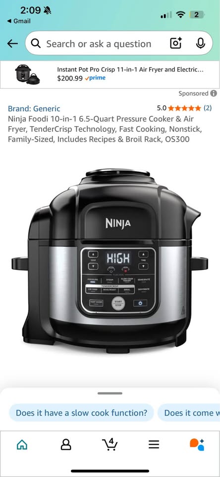 Ninja Foodi 10-in-1 6.5 qt. Pressure Cooker/Air Fryer - photo 4