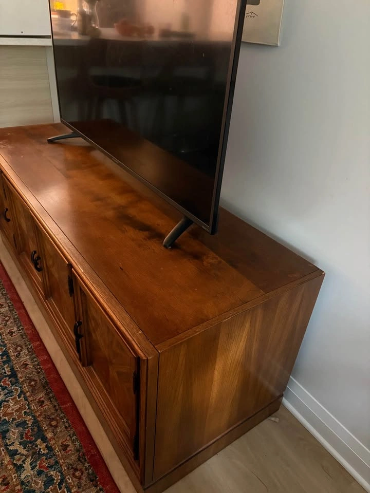 Vintage Mid-Century Style Wooden Credenza - photo 4