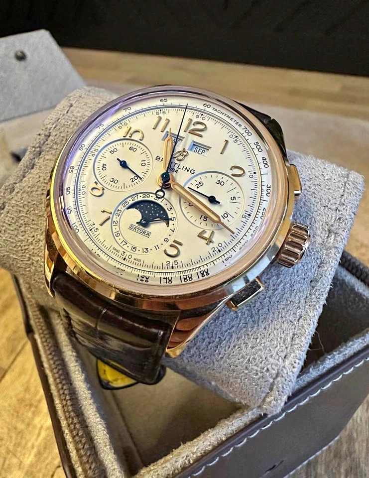 BREITLING PREMIER B25 DATORA 42 ROSE GOLD WATCH