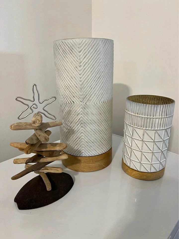 Modern Coastal Table Decor Set – 3 Pieces