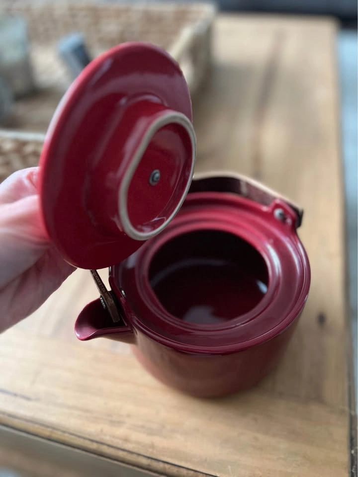 Authentic Marimekko "Oiva" Red Ceramic Teapot - 700ml - photo 2