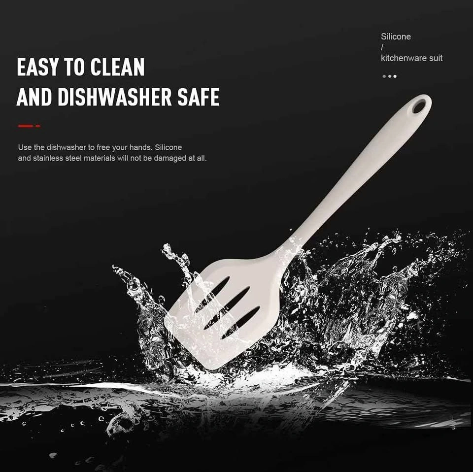 15-Piece Silicone Kitchen Utensil Set - Khaki - photo 4