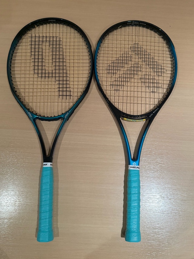 Prince and Techno Strings Tennis Rackets - New Grips