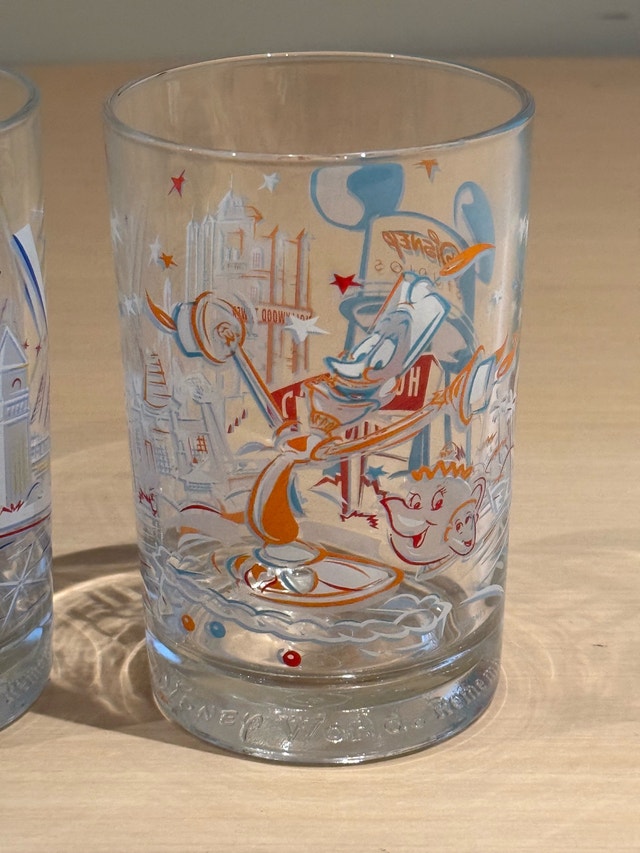 Disney World 25th Anniversary Remember the Magic Glass Tumblers - photo 2