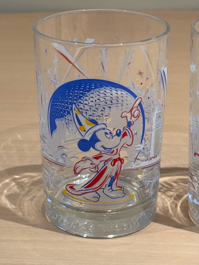 Disney World 25th Anniversary Remember the Magic Glass Tumblers - photo 3