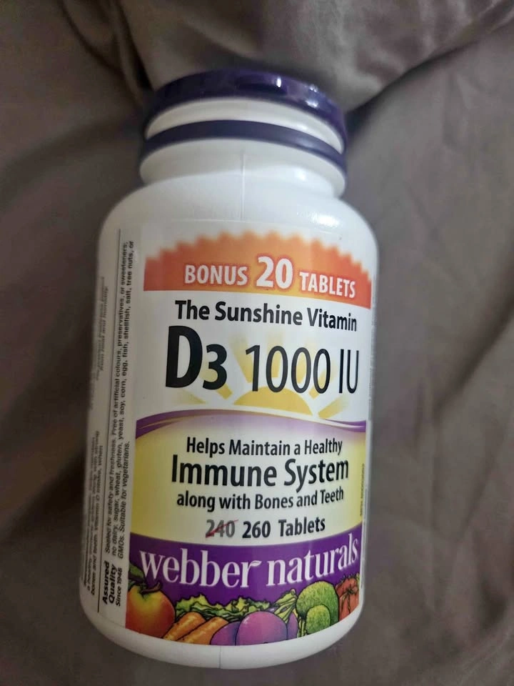 FREE: Webber Naturals Vitamin D3 1000 IU (260 Tablets)