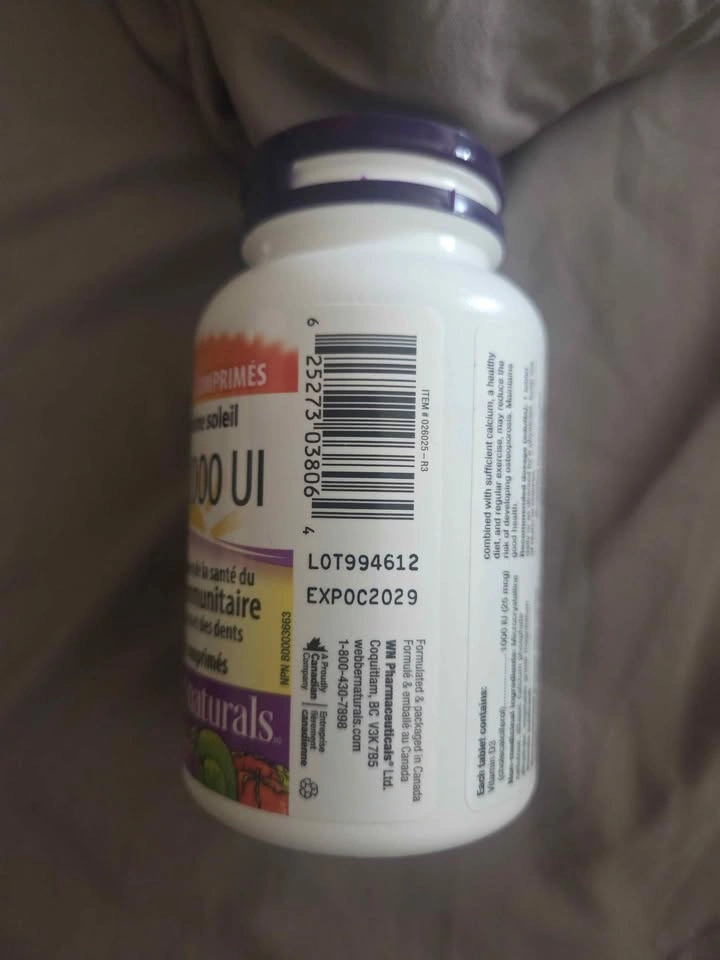 FREE: Webber Naturals Vitamin D3 1000 IU (260 Tablets) - photo 2