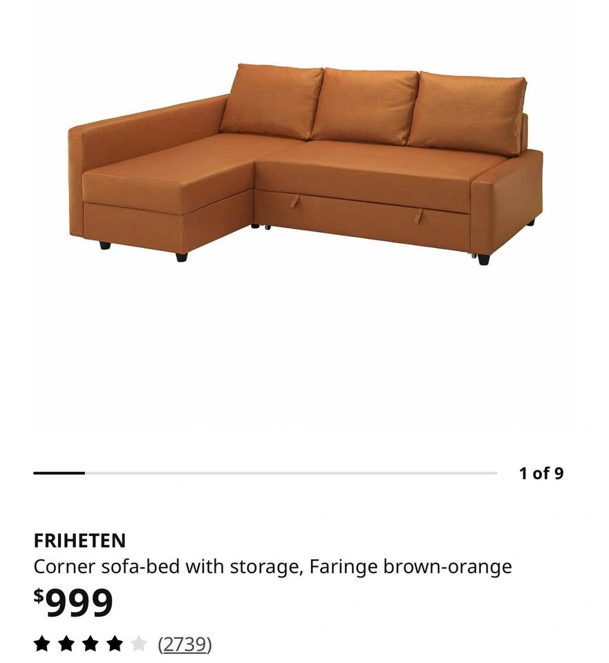IKEA FRIHETEN Sofa Bed with storage - photo 2