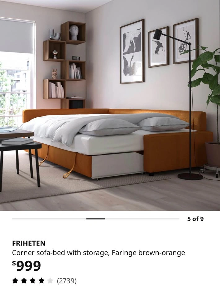 IKEA FRIHETEN Sofa Bed with storage - photo 4