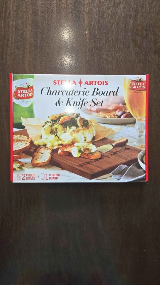 Brand New Stella Artois Charcuterie Board & Knife Set - photo 2