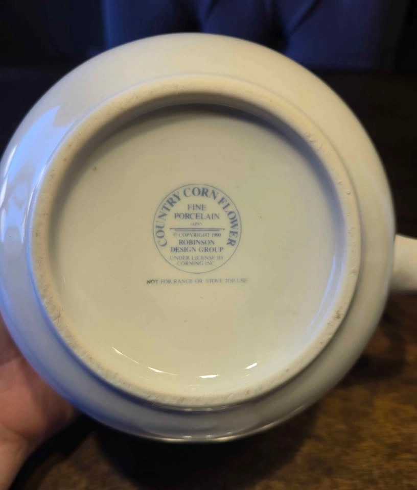 Country Corn Flower Vintage Teapot - photo 3