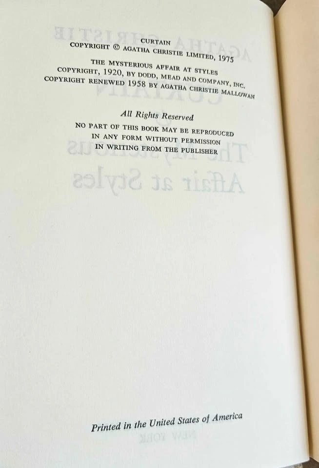 Vintage Agatha Christie Hardcover 2-in-1 (Poirot's First & Last - photo 2