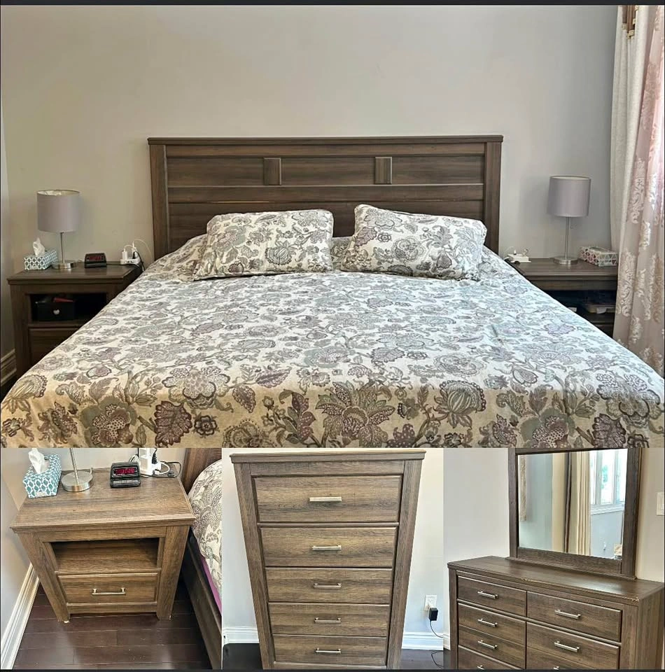 5-Piece Modern Wood Bedroom Set - King Size
