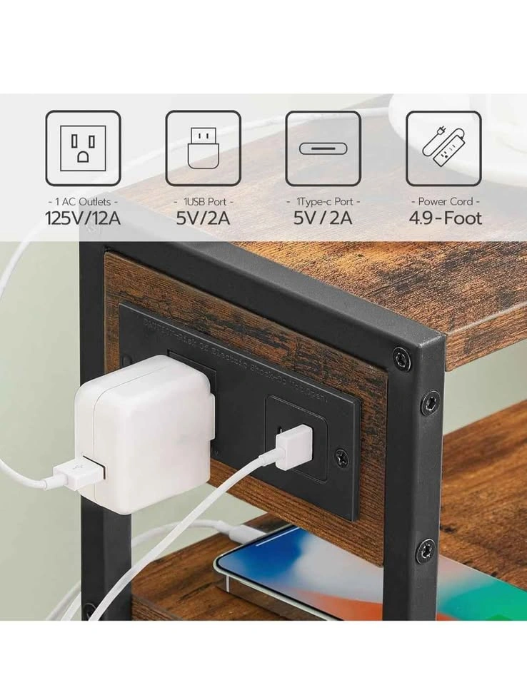 Side Table with Charging Station - photo 4