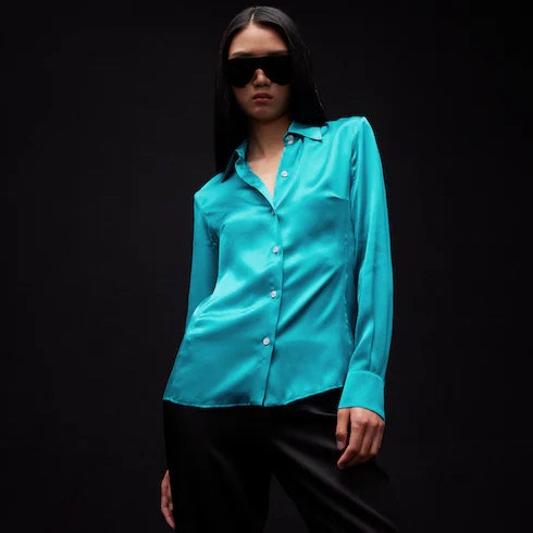 Versace Satin Blouse Top