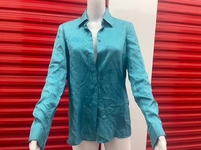 Versace Satin Blouse Top - photo 4