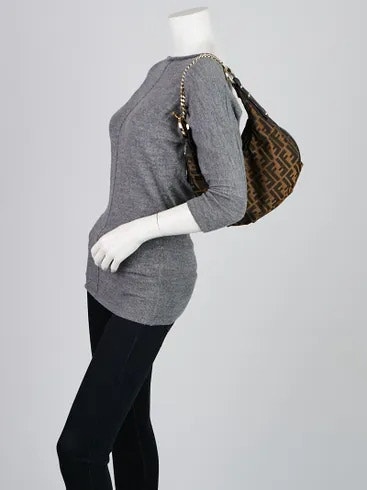 Vintage Fendi Zucca Chef Chain Hobo