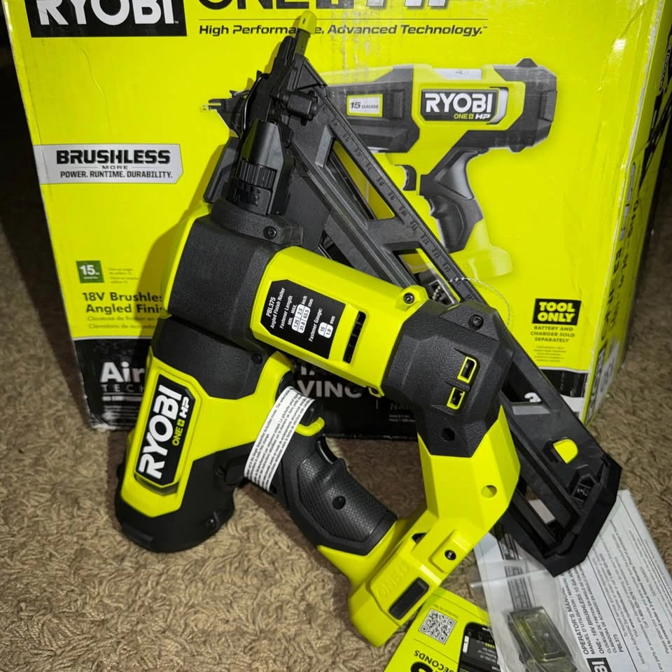Ryobi 18v high performance 15 gauge finish nailer (tool only) - photo 2