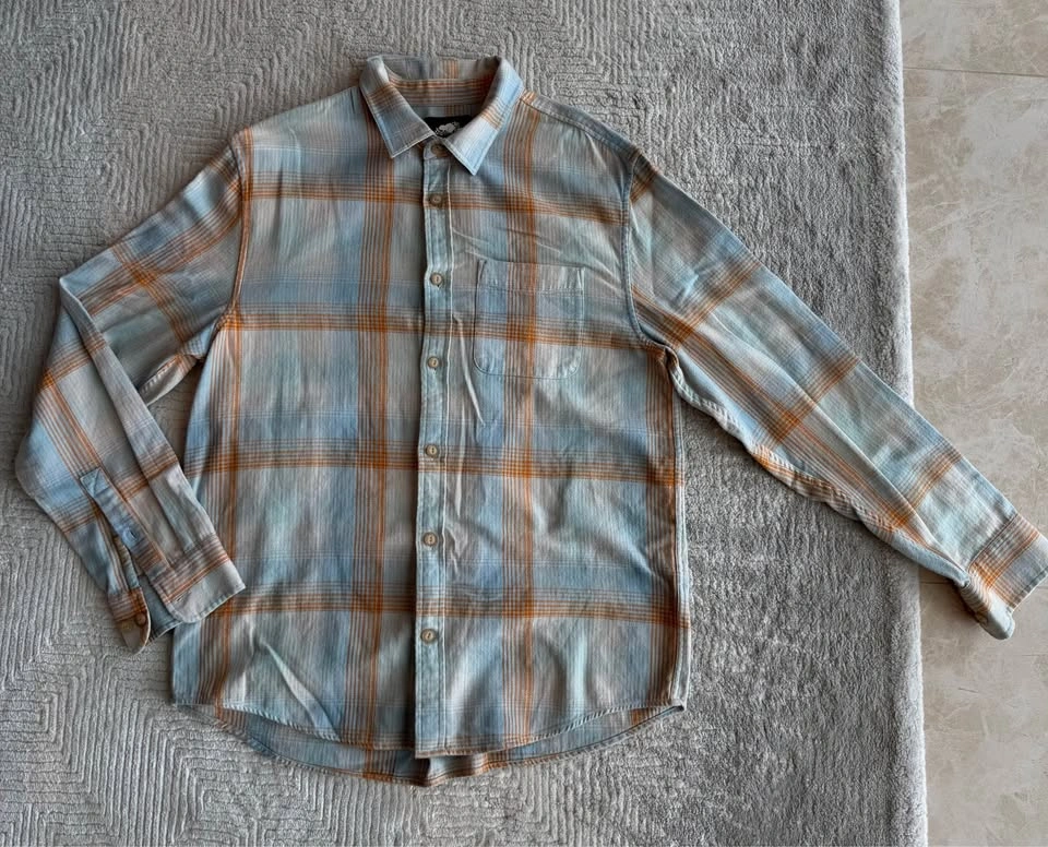 Roots Men’s Organic Cotton Plaid Button-Up Shirt – Size Large - photo 2