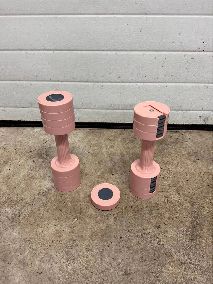 Pink Adjustable Dumbbell Set