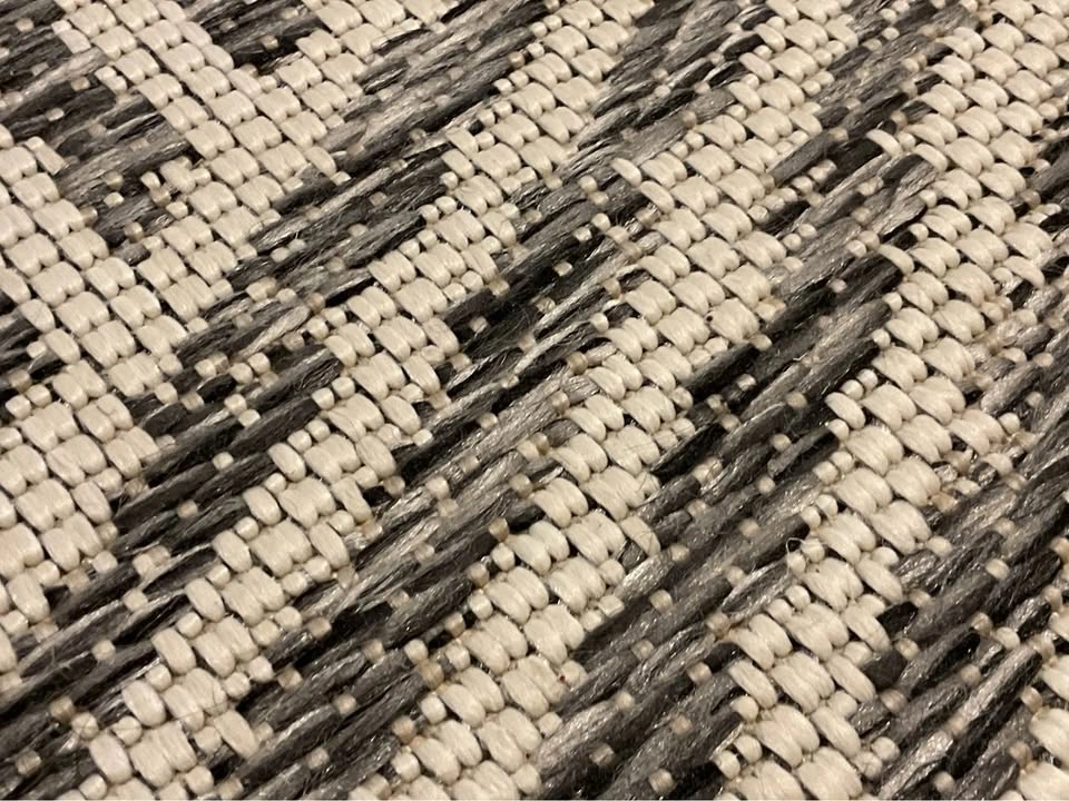 Geometric Black and White Area Rug for indoor/outdoor - photo 5