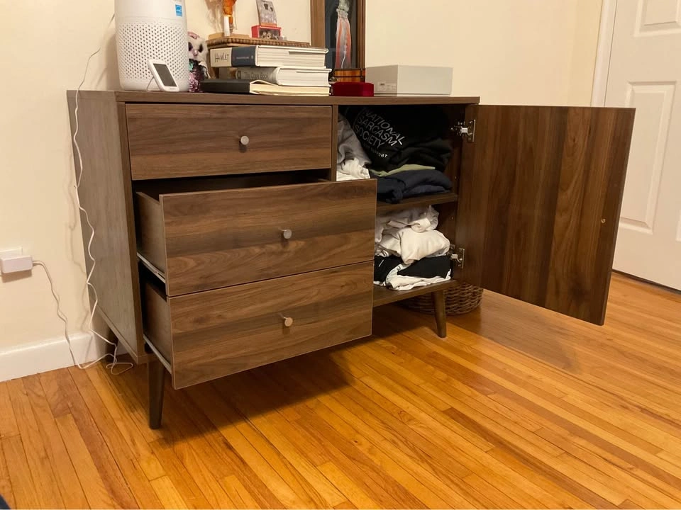 40” Wide Mid Century Modern Dining Room Sideboard Buffet - photo 4