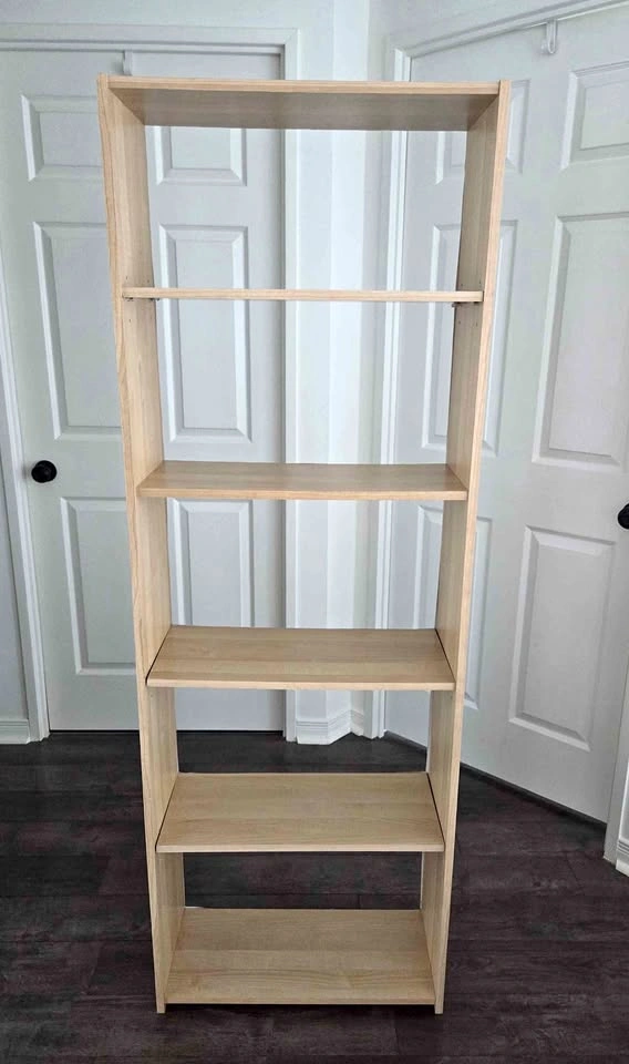 Light Wood Bookshelf - Shallow (9.5" deep)