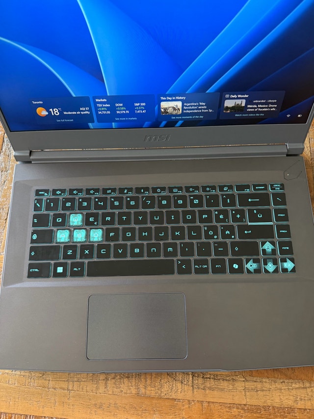 MSI Thin 15 Gaming Laptop i7 13th Gen RTX 2050 16GB RAM - photo 3