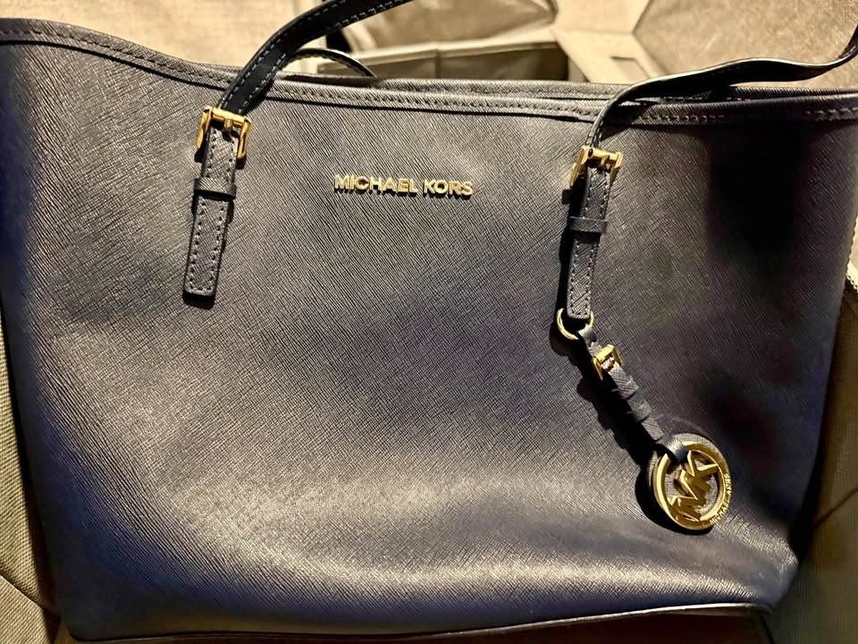Michael Kors Admiral Navy Saffiano Leather Tote Bag