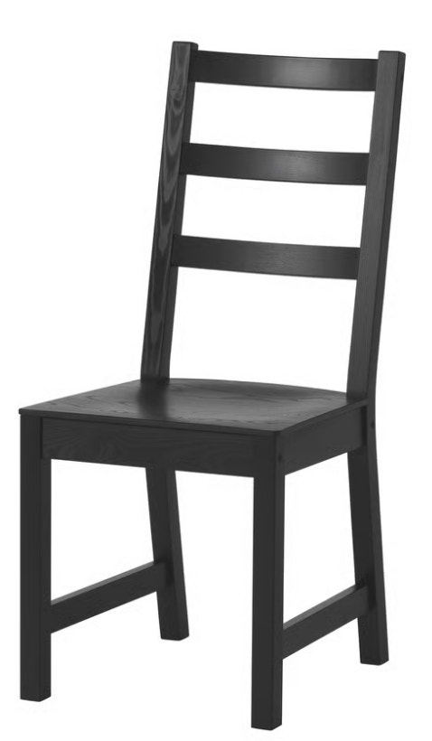 Kitchen table and 2 chairs, black, NORDVIKEN drop-leaf Ikea - photo 5
