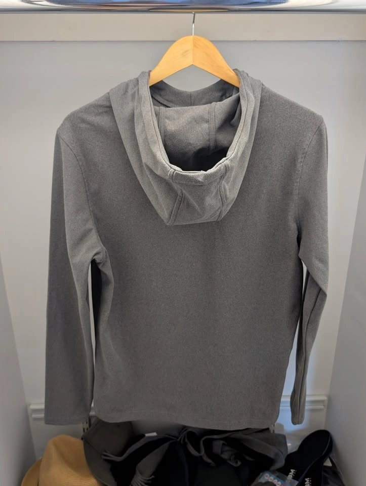 01.Algo Men's Adam Lounge Performance Hoodie (Gray) (Small) - photo 2