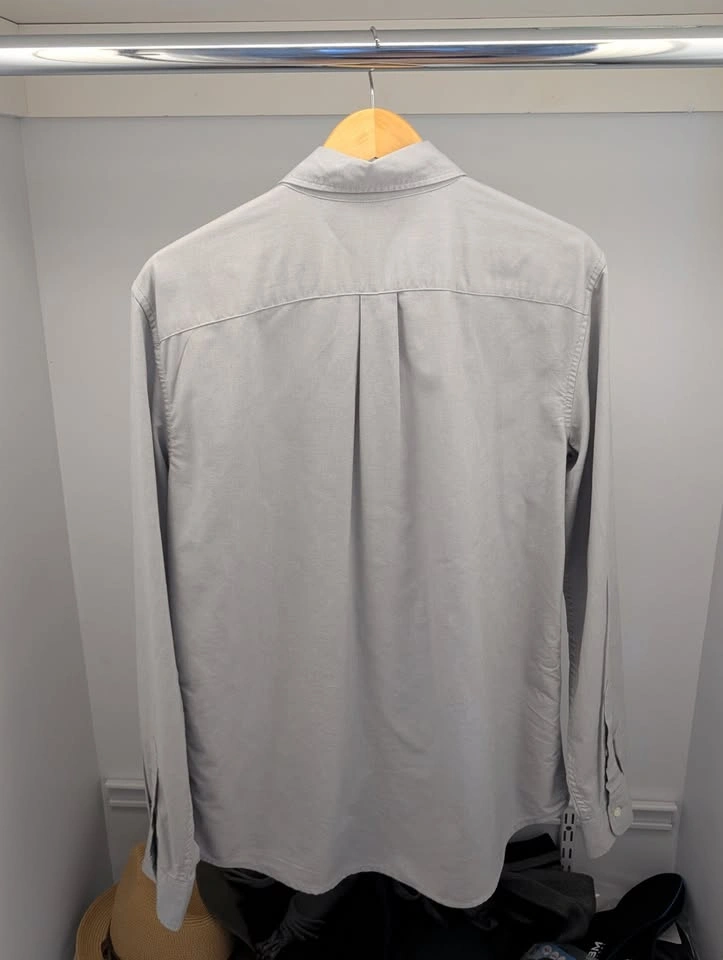 Gap Factory Men's Oxford Button-down collar Shirt (Gray) Medium - photo 3