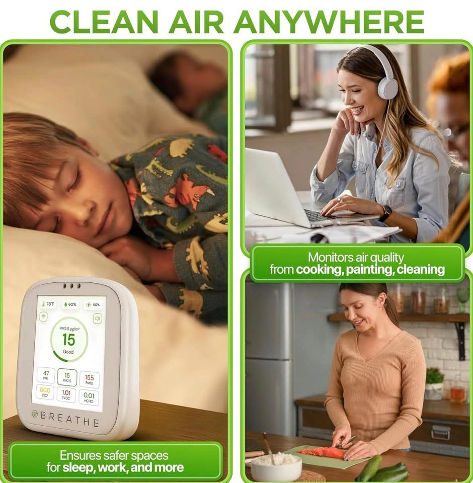 Breathe Air Monitor Plus Smart Air Quality Monitor 8-In-1 - photo 5