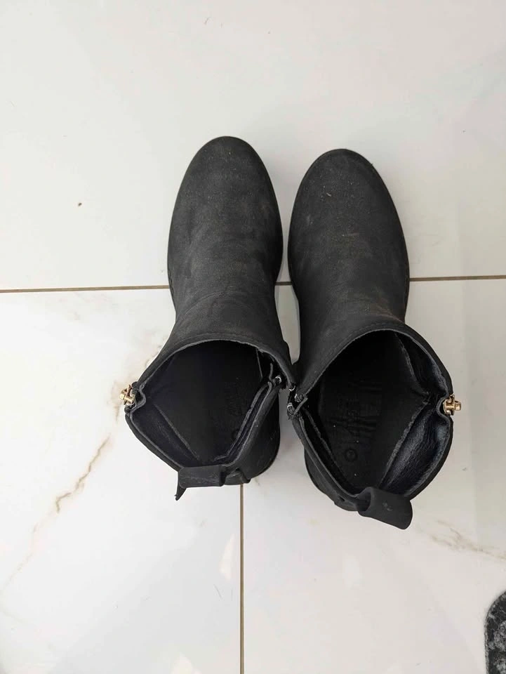 A.N.A Black Suede Ankle Boots - photo 4