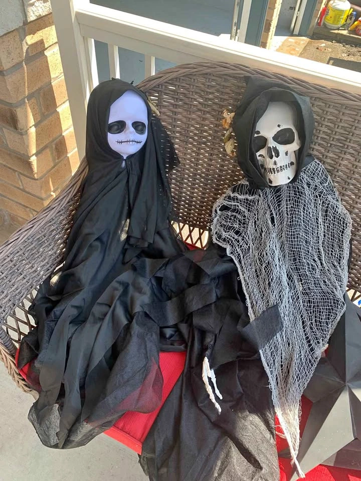 Set of 2 Halloween Grim Reaper Hanging Decorations
