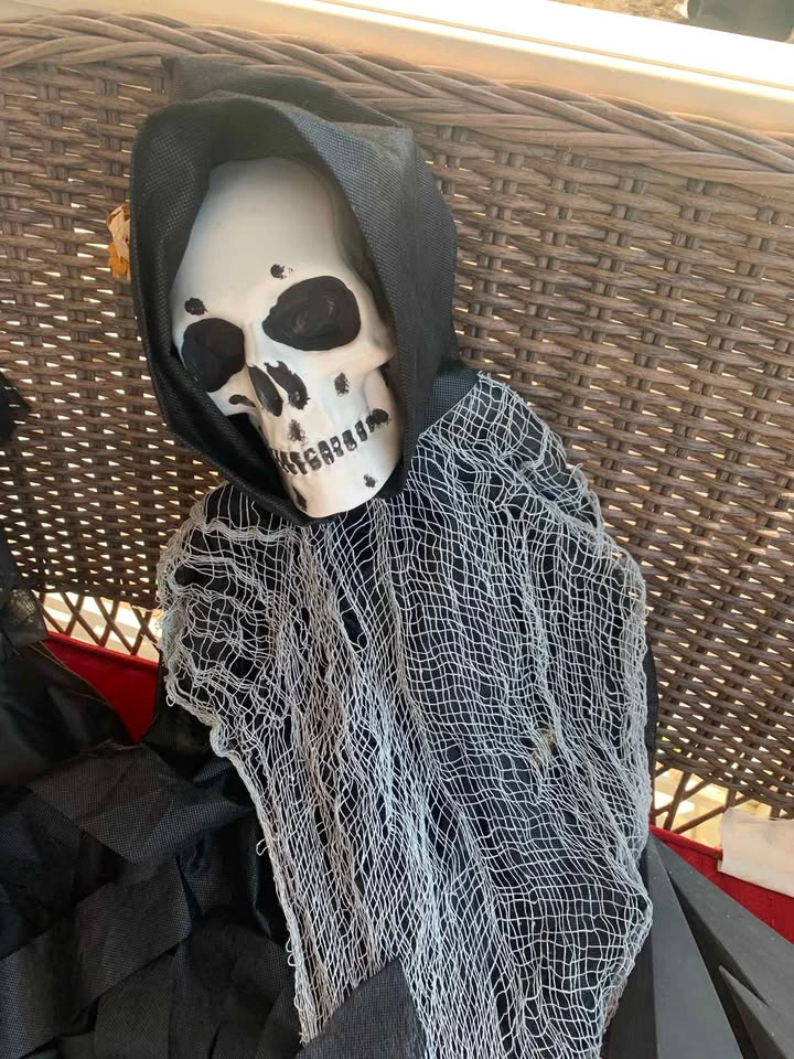 Set of 2 Halloween Grim Reaper Hanging Decorations - photo 2