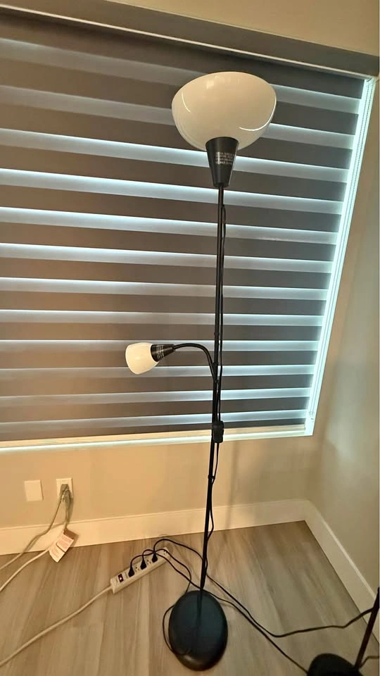 IKEA 2-Light Floor Lamp with Reading Light - Great condition