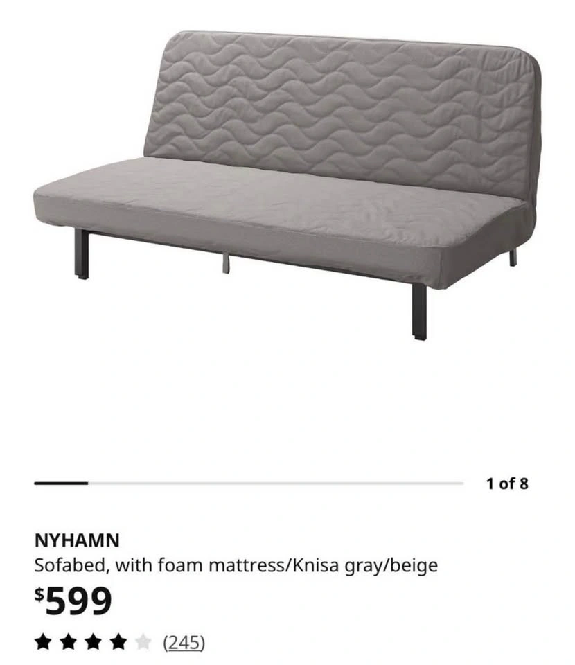 IKEA NYHAMN Sofa Bed (Queen Size) – Great Condition - photo 4