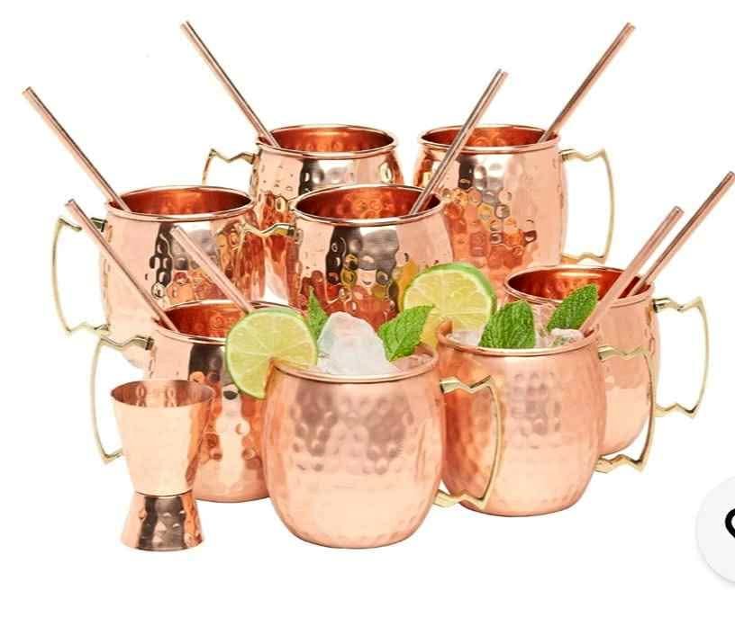 8 MOSCOW Mule Mugs stainless steel copper - Kitchen Sience