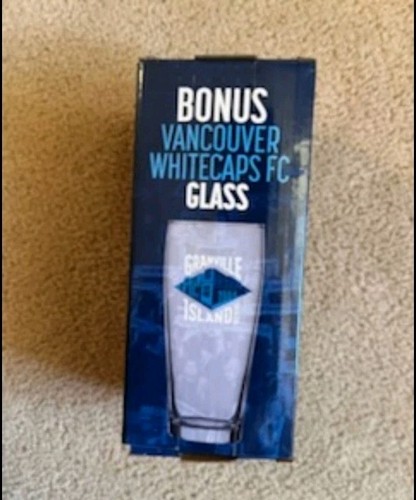 NEVER USED Vancouver Whitecaps Glass 16oz made in Chilliwack, BC