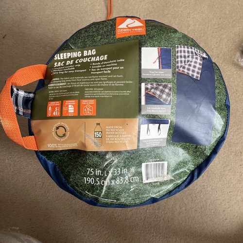 Ozark Trail Sleeping Bag 75in x 33in