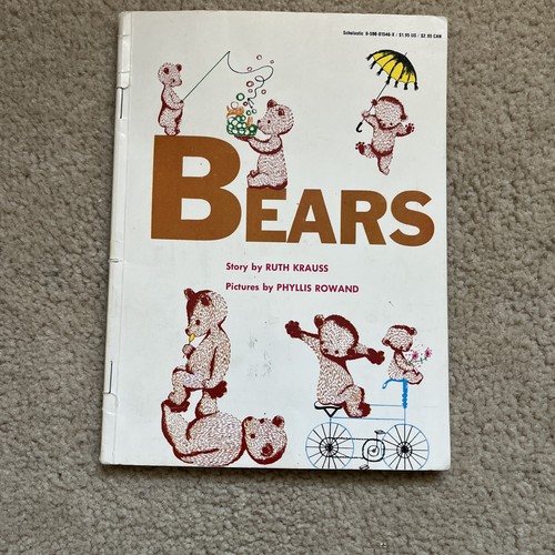Vintage Scholastic Book Bears by Ruth Krauss